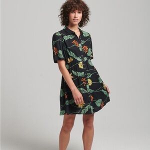 Superdry Printed Mini Shirt Dress